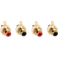 Main product image for Chassis Mount Gold Plated Hex Nut RCA Jacks 2-Pair091-1122